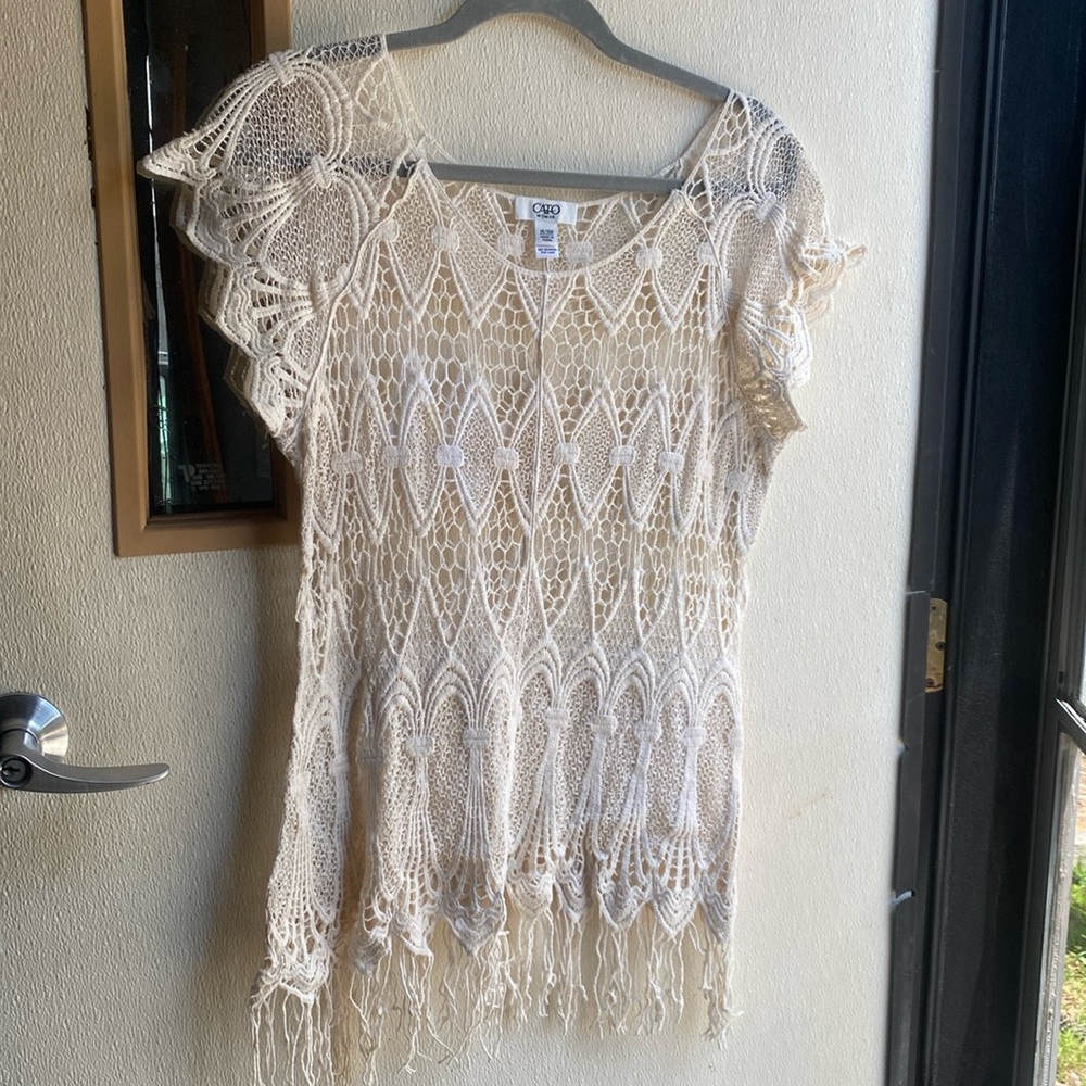 Lace top cream like new